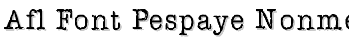 AFL Font pespaye nonmetric font